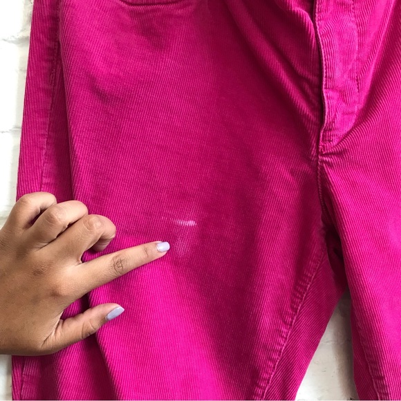 J.CREW bright hot pink matchstick corduroy pants - Picture 5 of 5